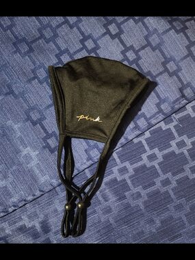 PINK Victoria's Secret Women's Black Face Mask with Adjustable Ear Loops